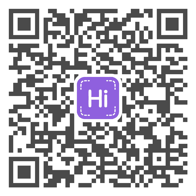 HiHello digital contact card QR code
